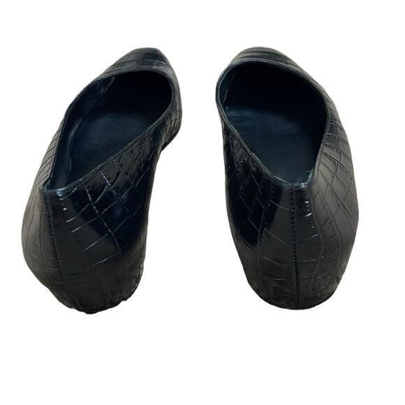 AQUATALIA  MARCELLA CROC EMBOSSED‎  BLACK FLATS SIZE 8.5 - Picture 3 of 10